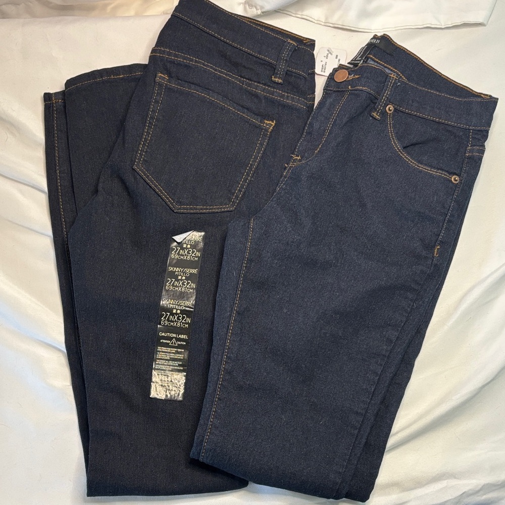 Forever 21 Dark Indigo Skinny Jeans